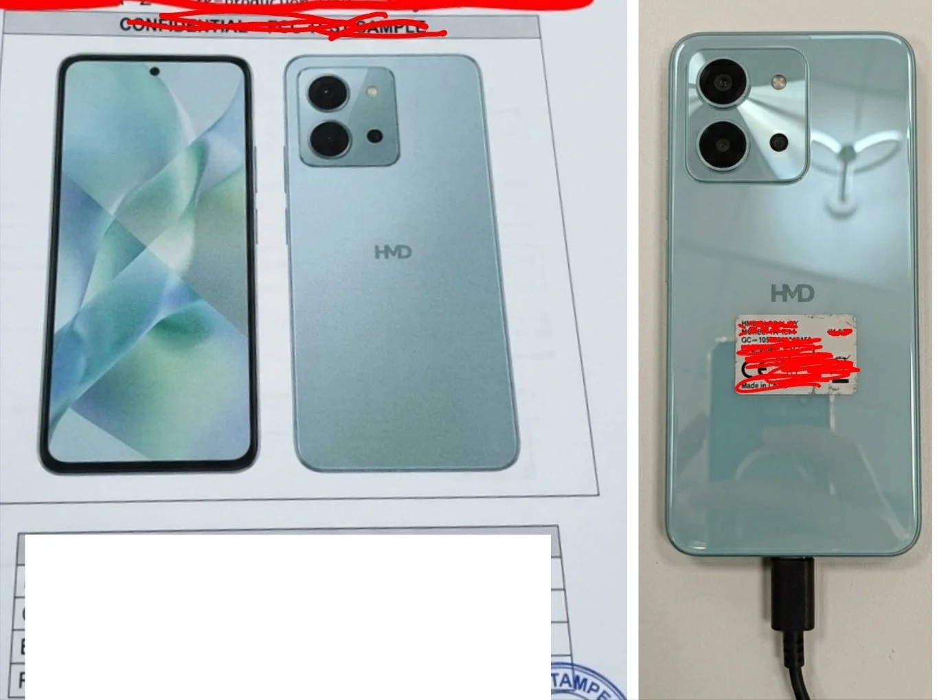 Leaked render of the HMD C2 smartphone
