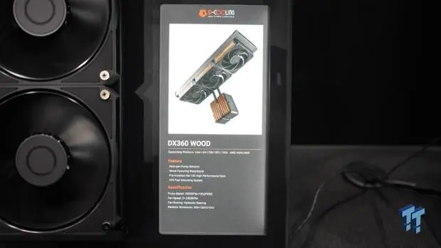 ID Cooling DX360 Wood AIO cooler with wooden waterblock accents