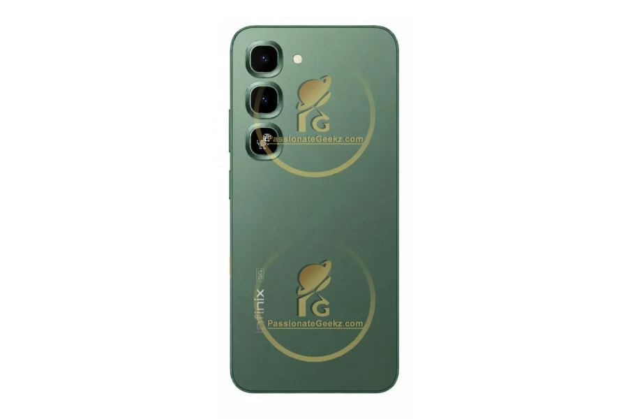 Infinix Hot 70 Pro 5G leaked design showing rear Dot Matrix display