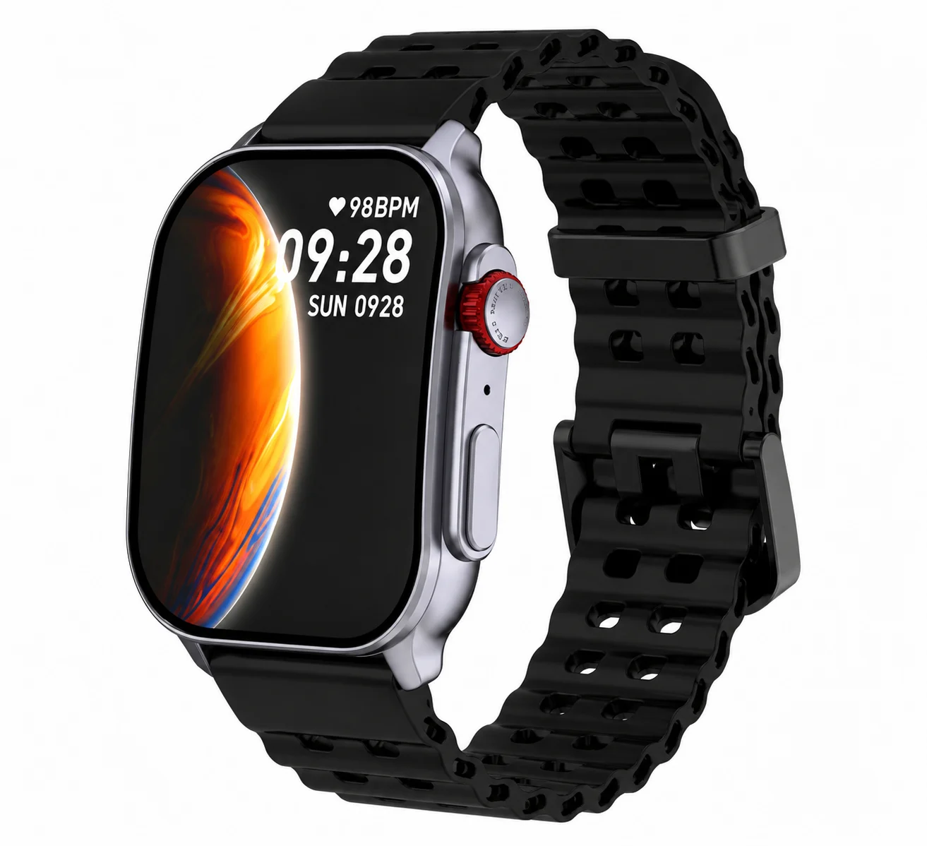 Meizu Watch M1 device showing square dial and curved glass design