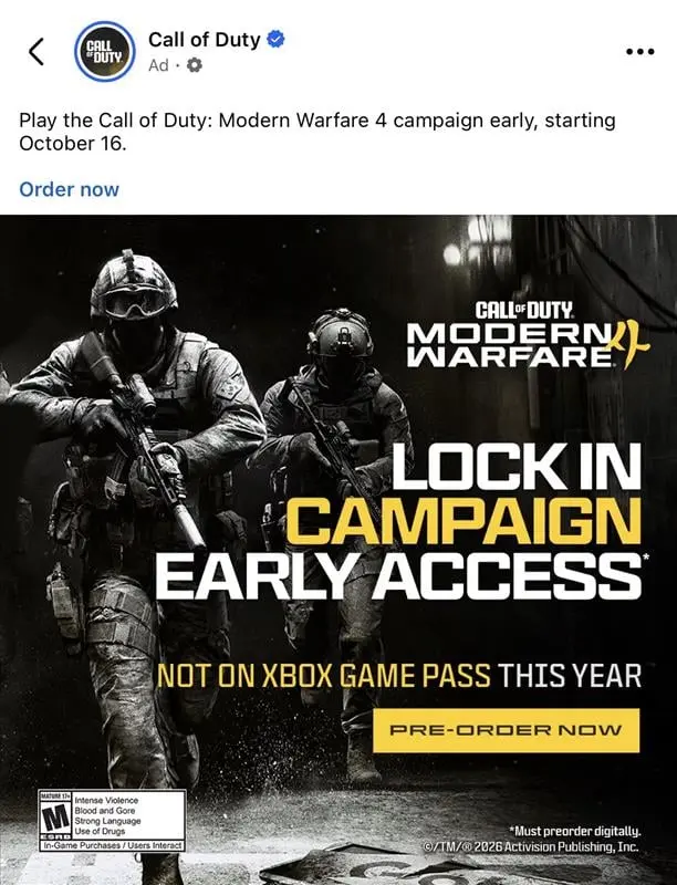 Modern Warfare 4 promotional material