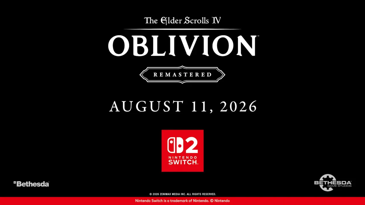 Oblivion Remastered for Switch 2 launches August 11