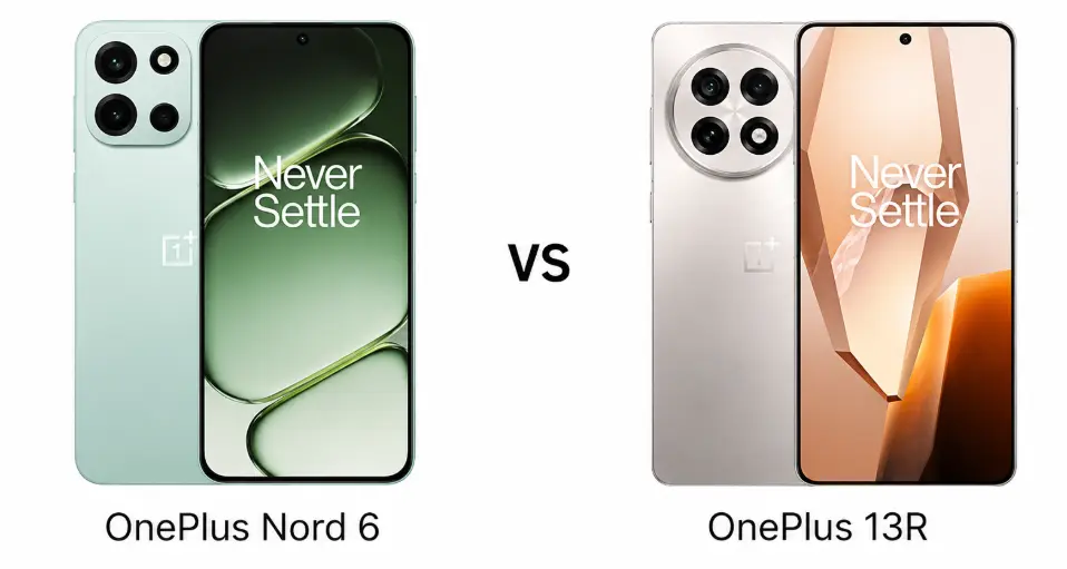 OnePlus Nord 6 vs 13R: Snapdragon 8s Gen 4 and 7,500mAh Battery