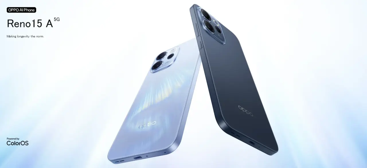 Oppo Reno 15A smartphone front view
