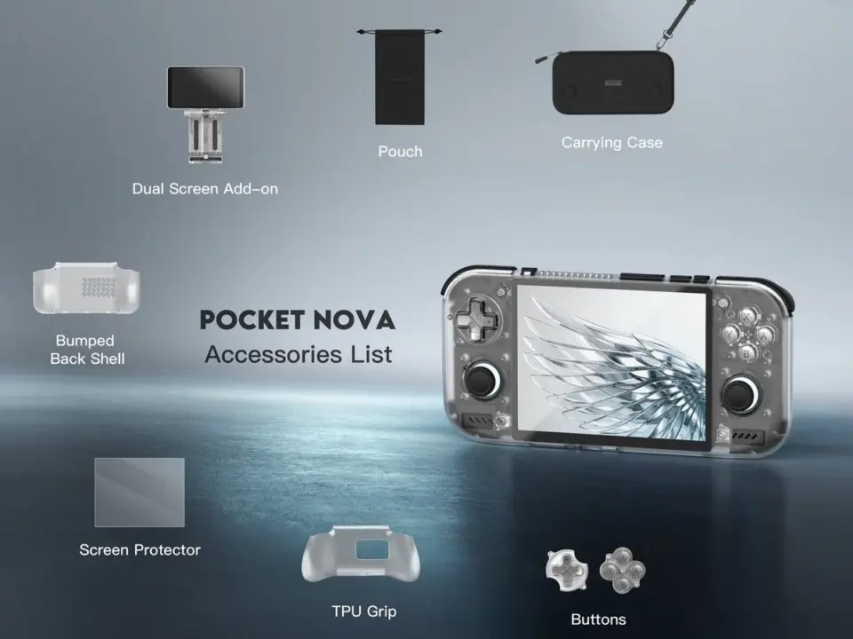 Retroid Pocket Nova accessories now available: cases, grips, and docks