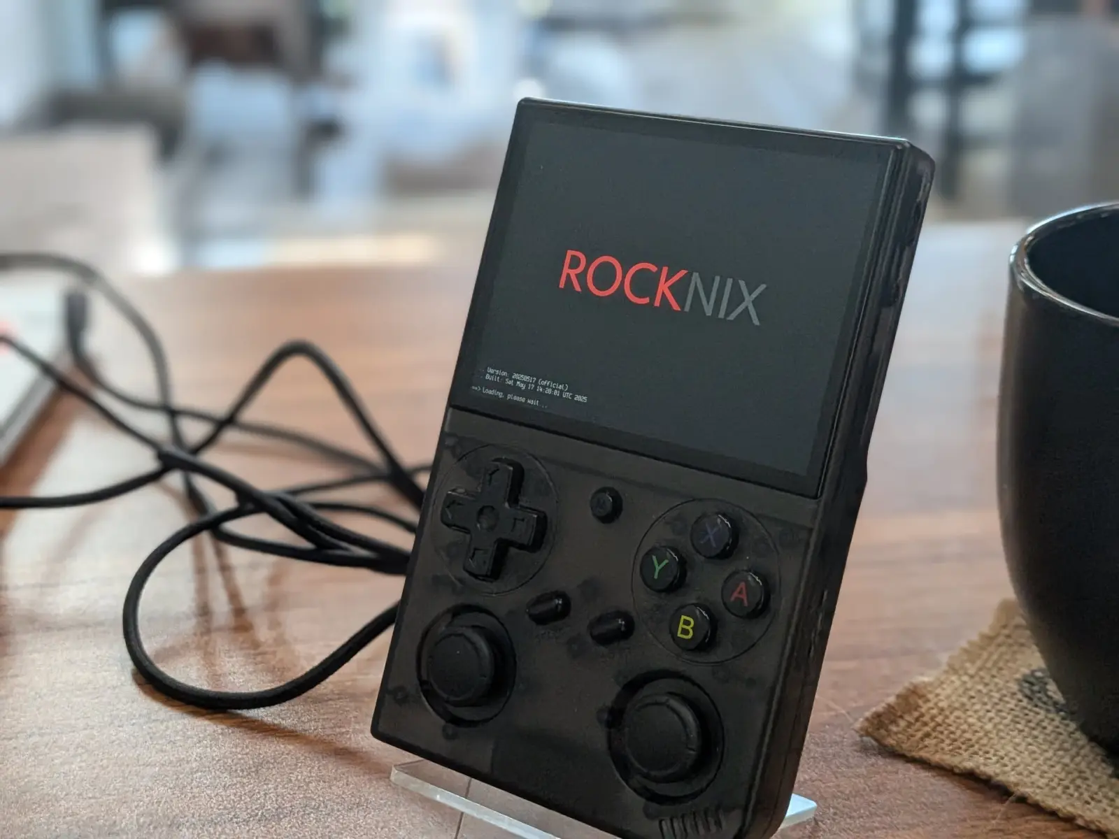ROCKNIX handheld gaming device interface