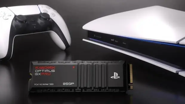 Sandisk Optimus GX PRO 850P NVMe SSD for PS5 with integrated heatsink