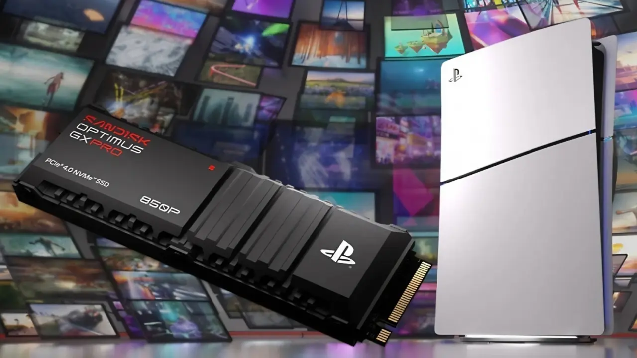 Sandisk Optimus GX PRO 850P NVMe SSD for PS5 with integrated heatsink