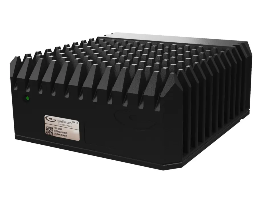 Spectra XSR Spire rugged mini PC side view showing ports