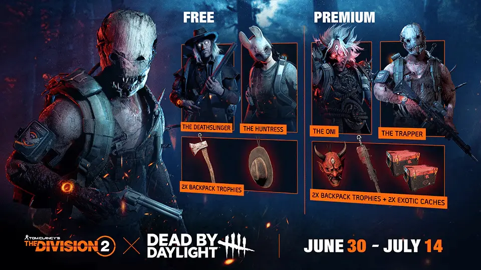 The Division 2 Dead by Daylight crossover event promotional art