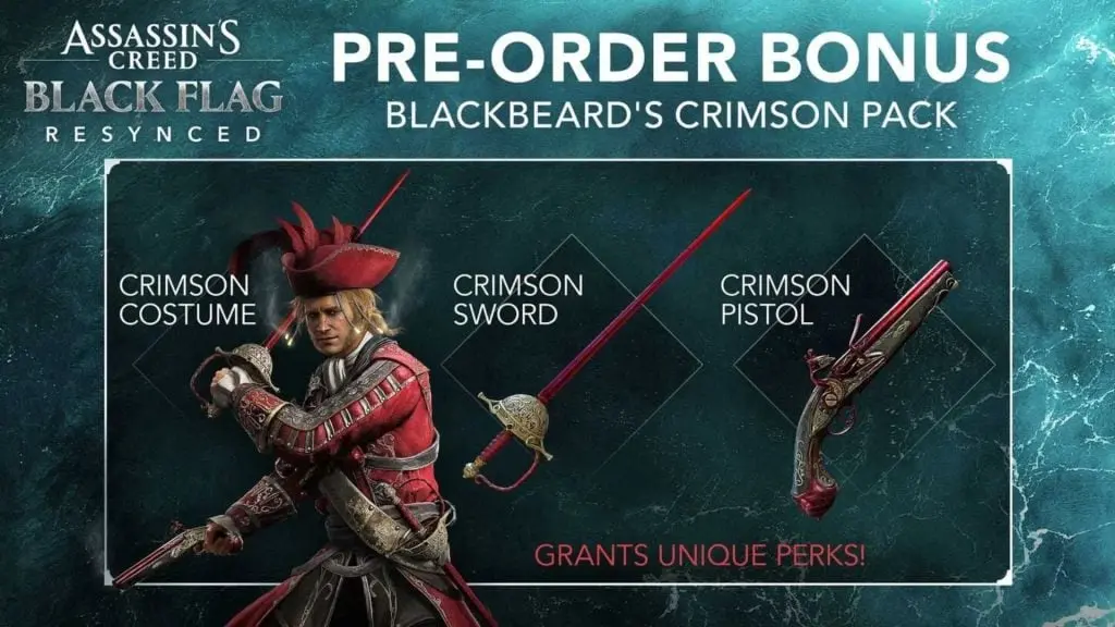 Assassin's Creed IV Black Flag Resynced pre-order bonus display