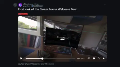 Valve Steam Frame VR Headset Leak Reveals Setup Video