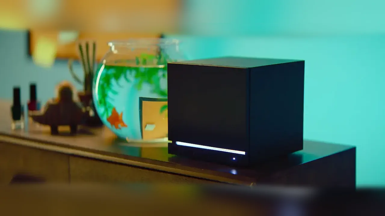 Valve Steam Machine Fremont benchmark results displayed on a screen