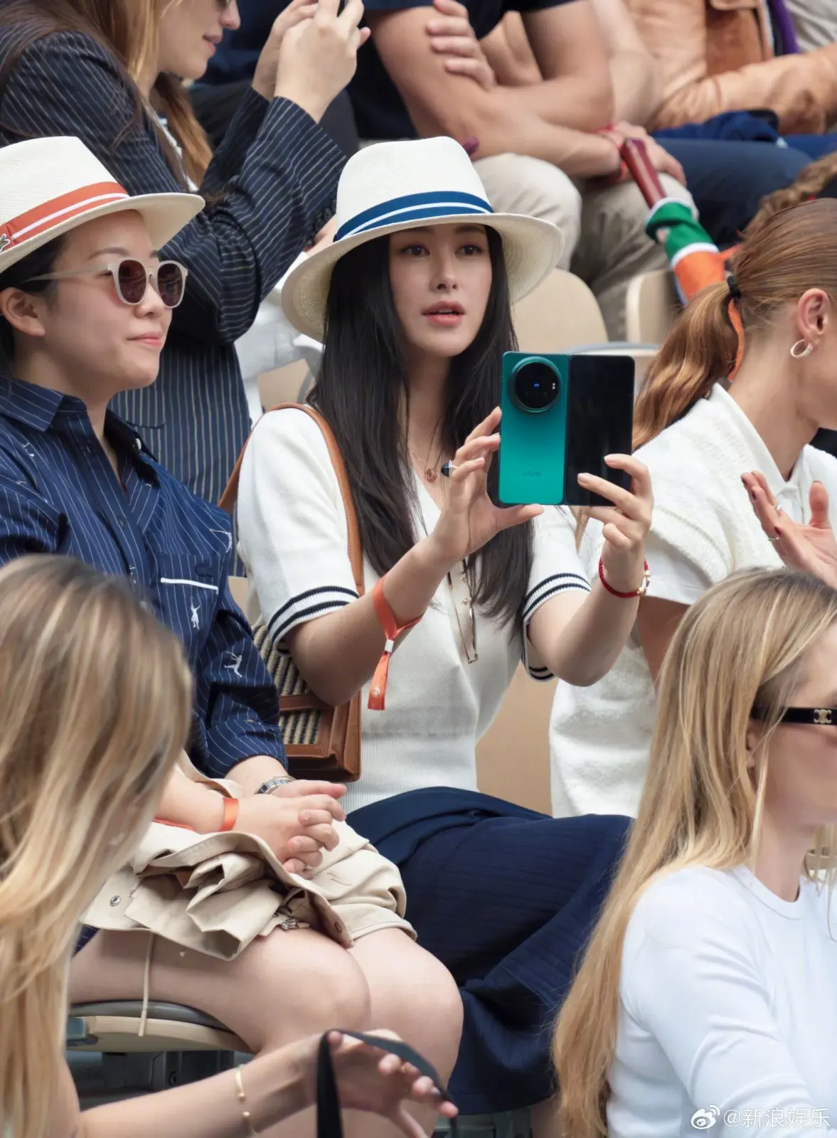 Vivo X Fold 6 prototype held by actress Zhu Zhu at French Open