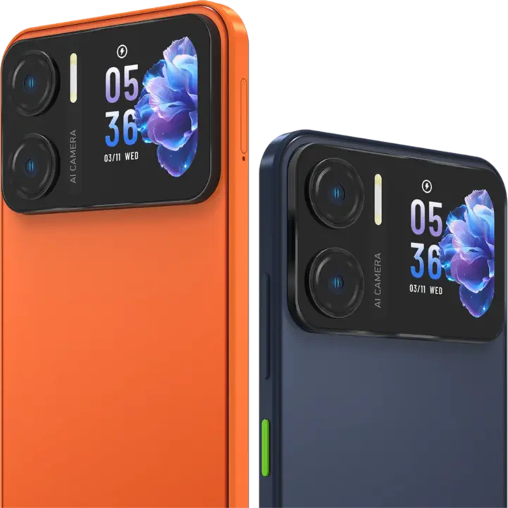 Acer Sospiro A15 smartphone showing dual display design
