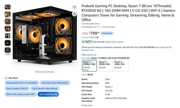 AMD Ryzen 7 4700LE processor packaging