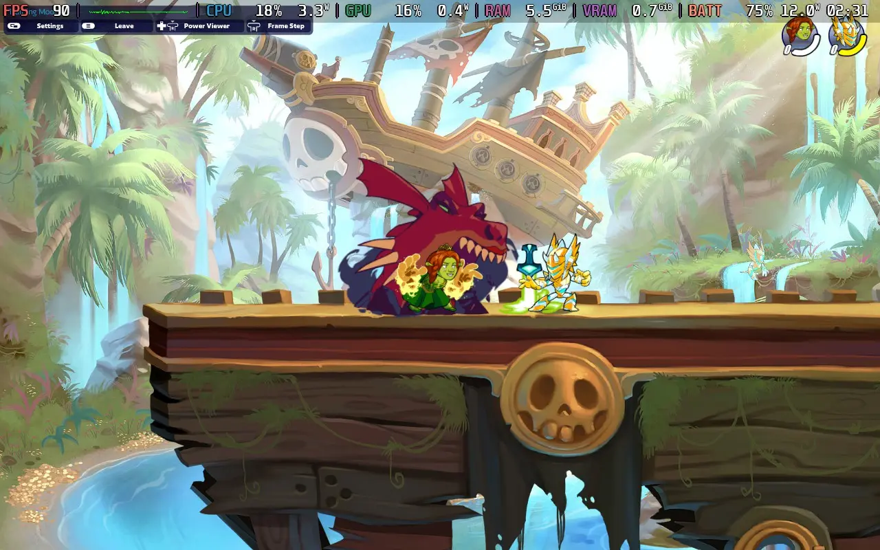 Shrek character in Brawlhalla arena