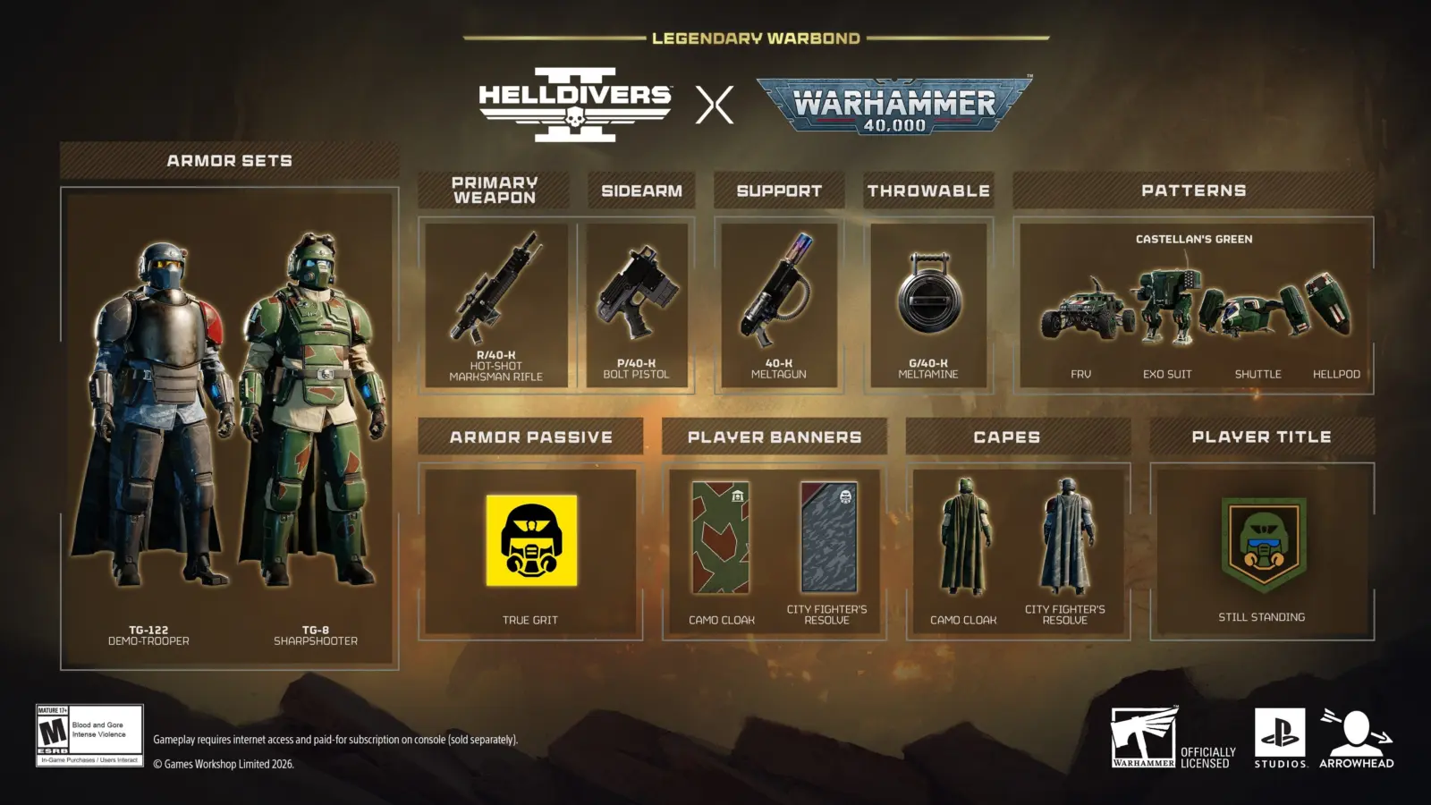 Helldivers 2 Warhammer 40K Warbond promotional art