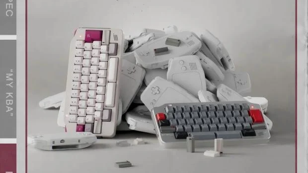 KeyBoy Advance keyboard resembling a Game Boy Advance