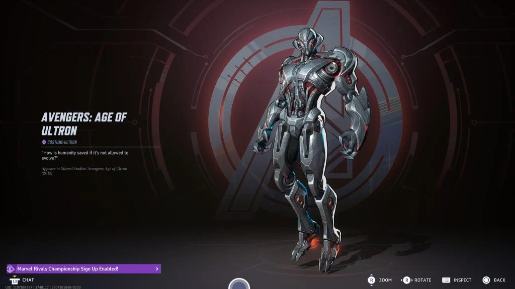 Marvel Rivals Adds Free Age of Ultron PvE Skin to Game