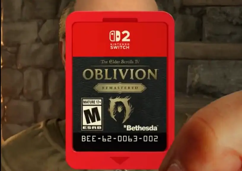 Promotional art for The Elder Scrolls IV: Oblivion Remastered on Nintendo Switch 2