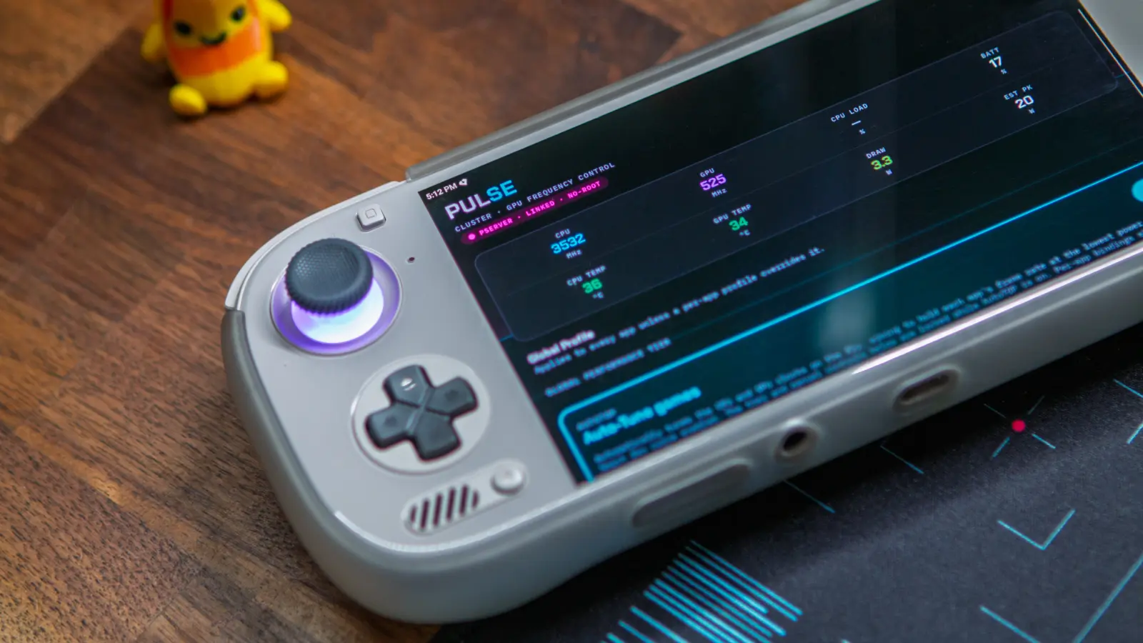 PULSE app interface on Android handheld
