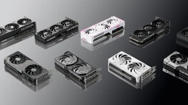 GeForce RTX 50 Series graphics card with GDDR7 memory modules