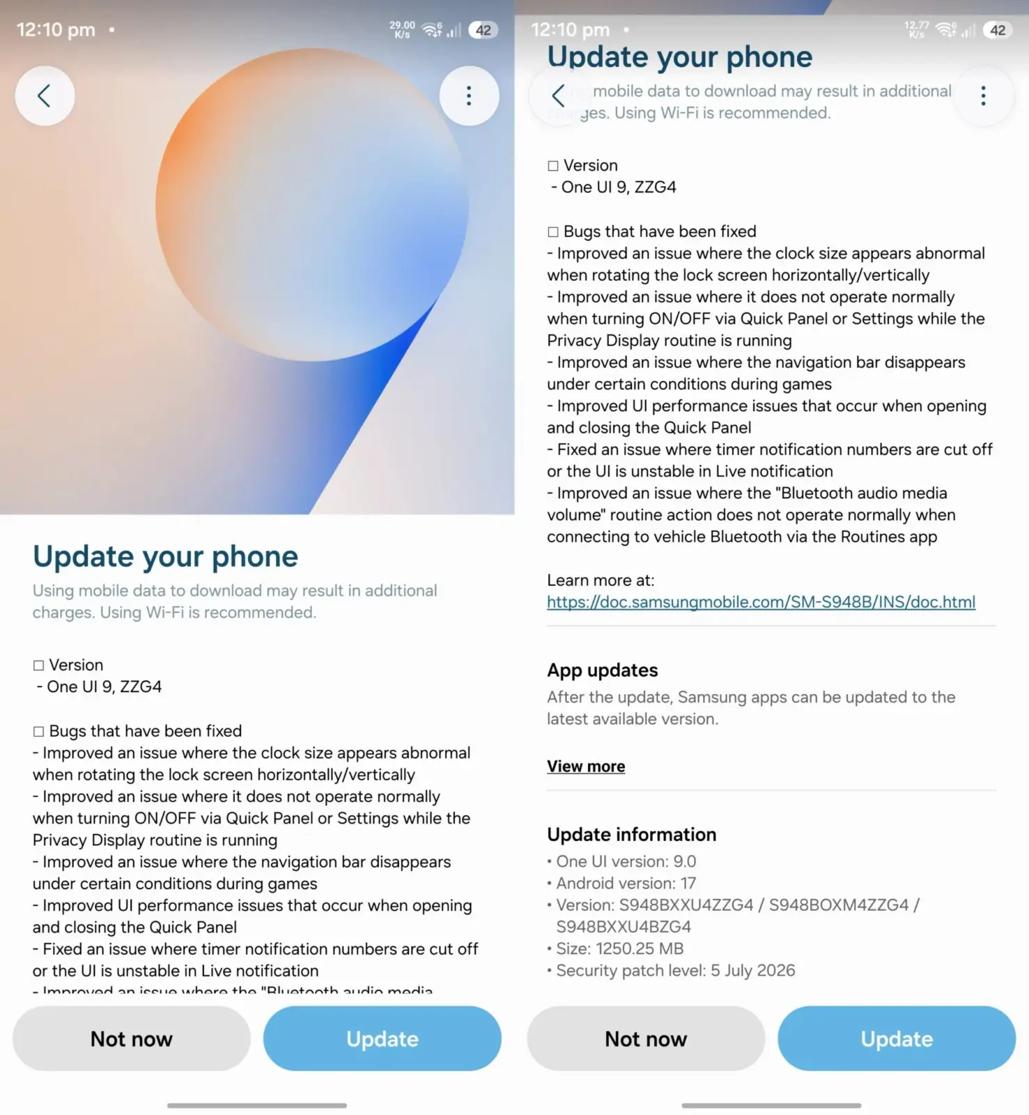 Samsung Galaxy S26 running One UI 9.0 Beta 4