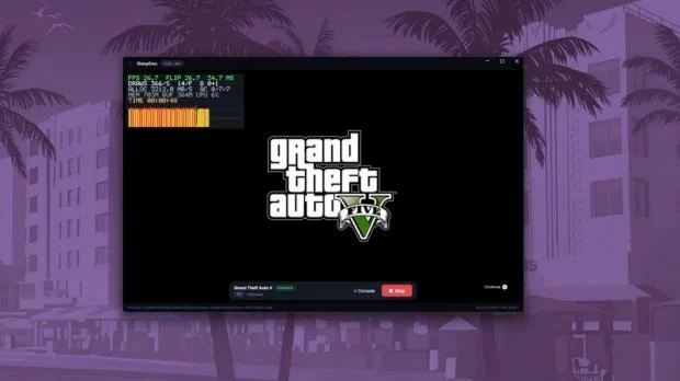 Grand Theft Auto 5 loading screen on PC via SharpEmu