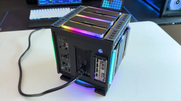 SignalRGB RAM Machine exterior view showing 36 RAM sticks