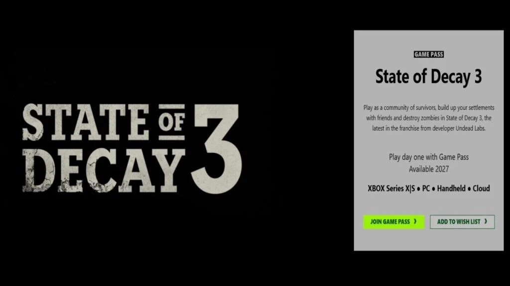 Undead Labs State of Decay 3