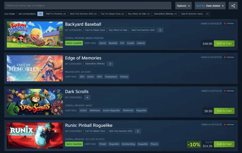 Steam interface showing game gifting options