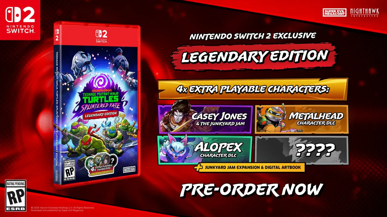 TMNT Splintered Fate Switch 2 Physical Edition Ships Oct 27
