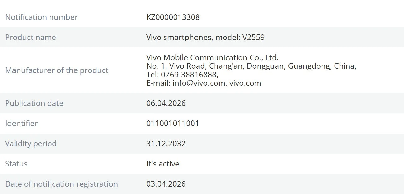 Vivo X Fold 6 foldable smartphone