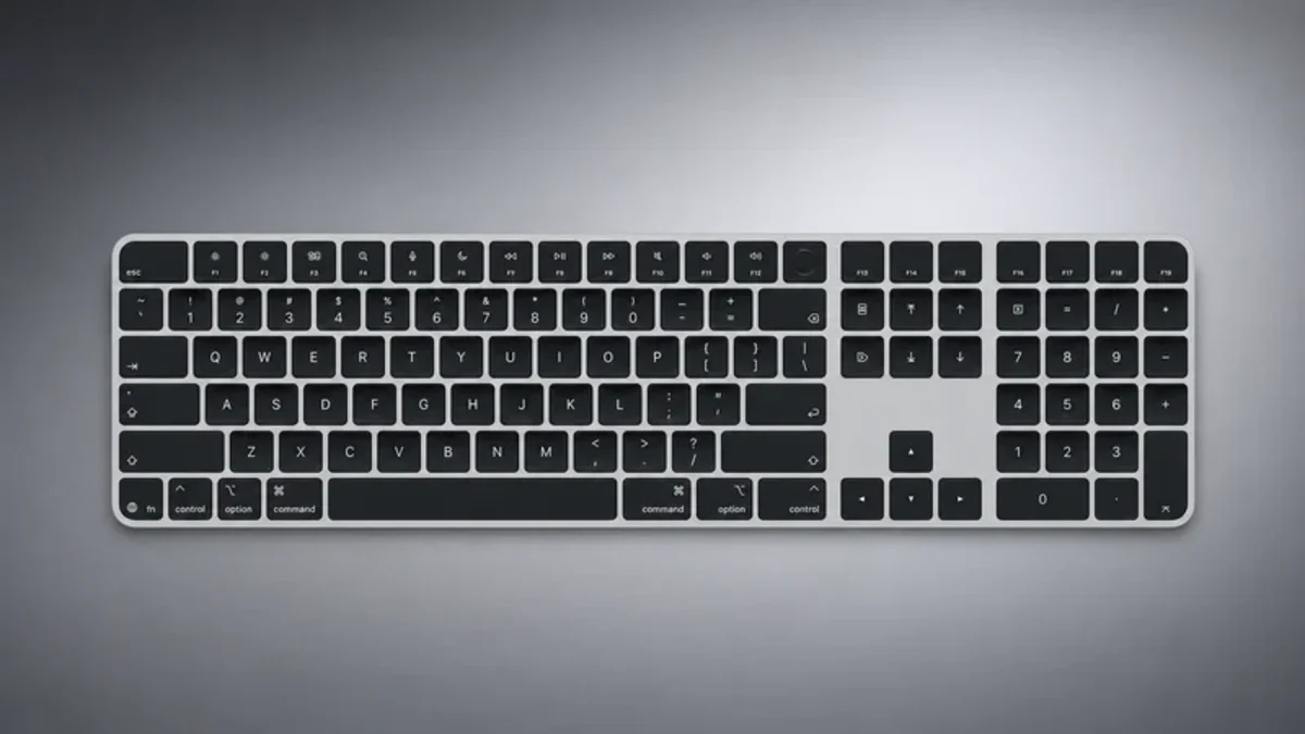 Apple Magic Keyboard with new glyph key labels