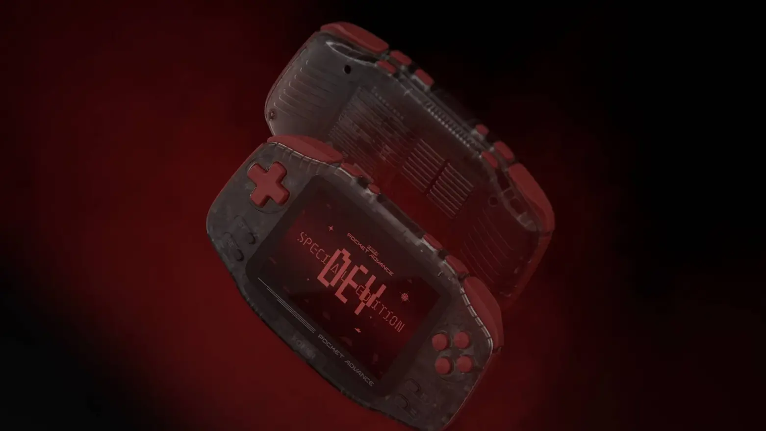 AYANEO KONKR Pocket Advance Developer Edition with red accents