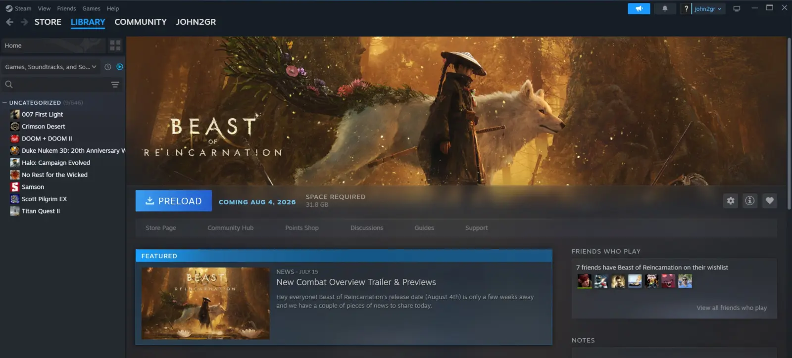Beast of Reincarnation gameplay on high-end PC hardware