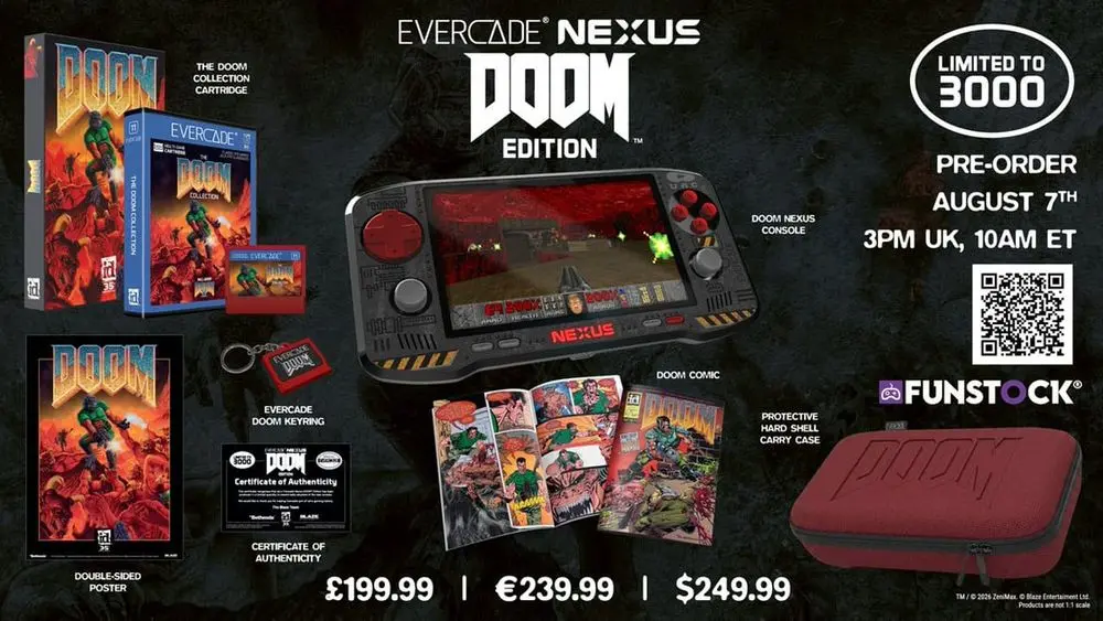 Evercade Nexus DOOM Edition Bundle Hits $250 for Limited Retro Handheld