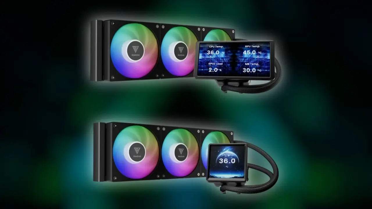 GAMDIAS CHIONE P5-360 PRO and M5-360 AIO Coolers Launch with LCD Displays