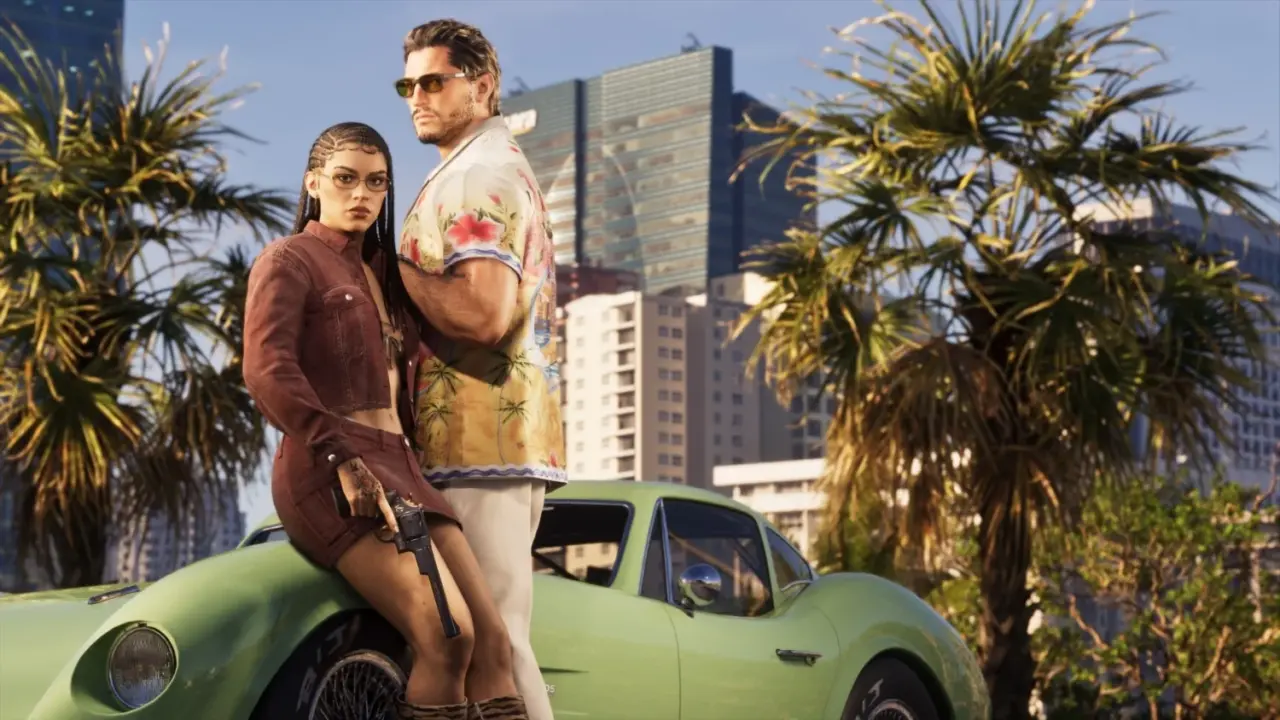 GTA 6 in-game television screen showing animated content