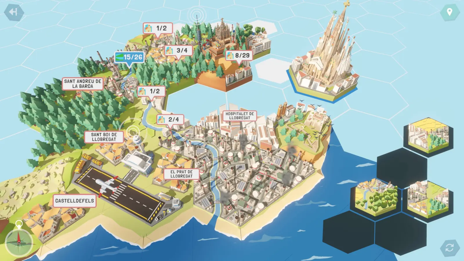Hexplorando puzzle game screenshot