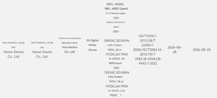 Honor Magic 9 series smartphone