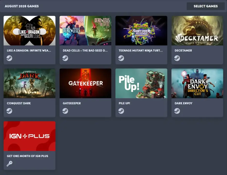 Humble Choice August 2026 Bundle Adds Like a Dragon: Infinite Wealth