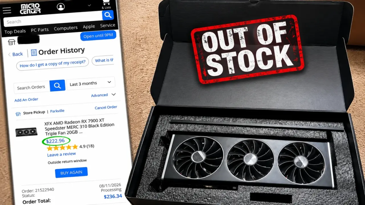 Micro Center RX 7900 XT glitch nets buyer $223 card