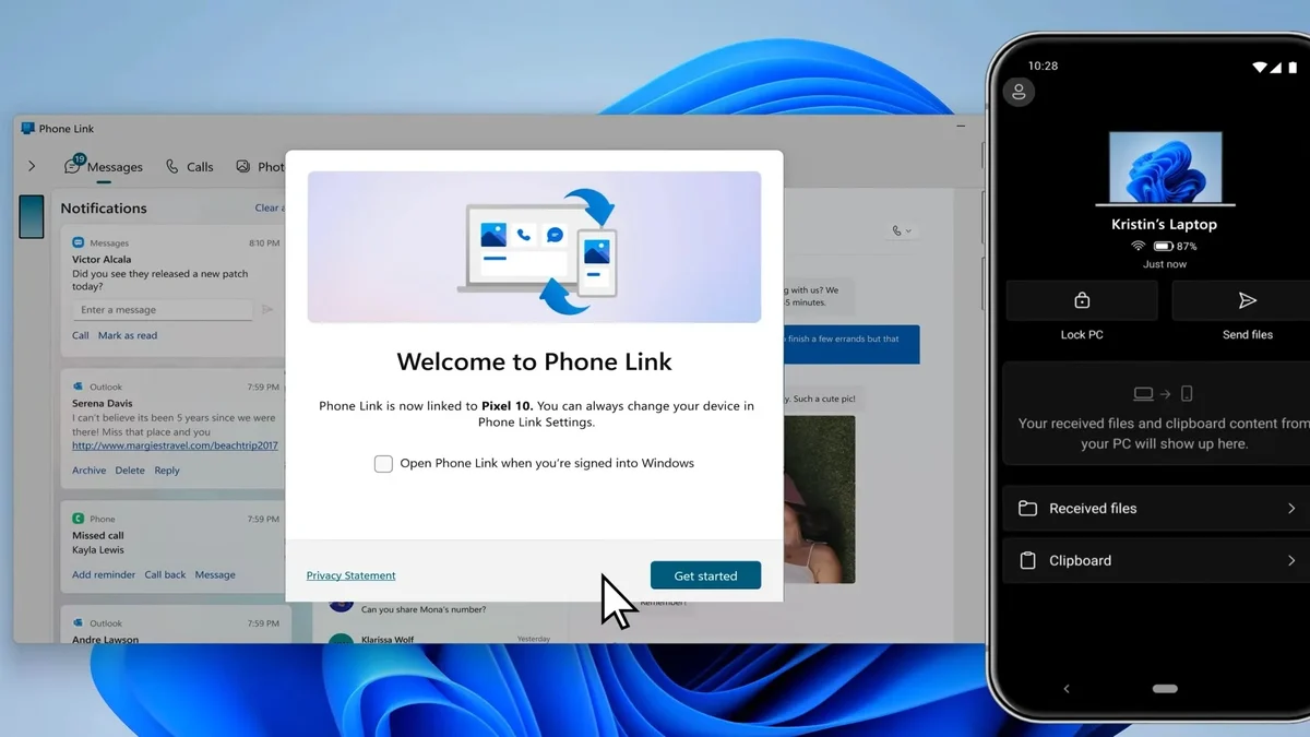 Microsoft Phone Link adds remote PC power controls in new build