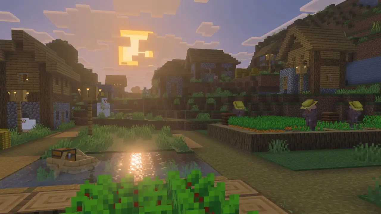 Minecraft Dappled Forest biome with Poplar Trees