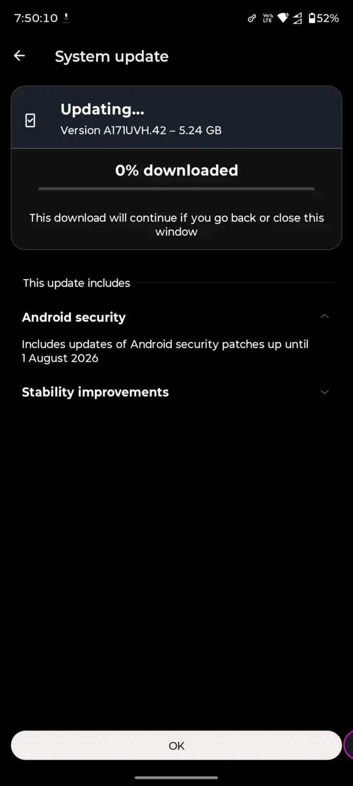 Motorola Edge 50 Ultra smartphone displaying Android 17 interface