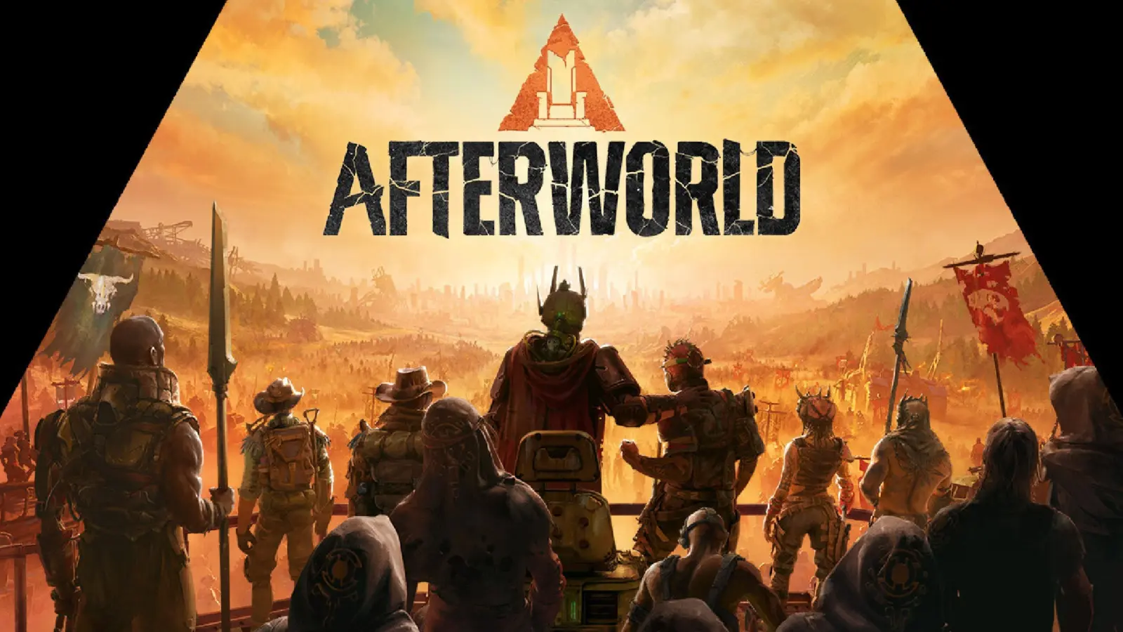 Concept art for Afterworld showing a post-apocalyptic wasteland