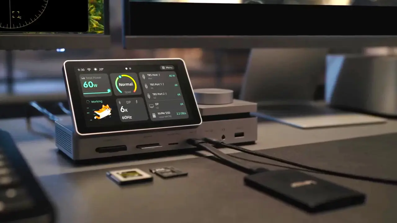 PexarBolt Ultra Thunderbolt 5 Dock Launches With 5-Inch Touchscreen