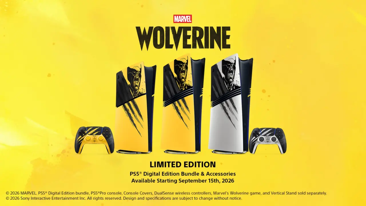 PlayStation 5 Digital Edition Marvel’s Wolverine Battle Yellow Limited Edition Bundle
